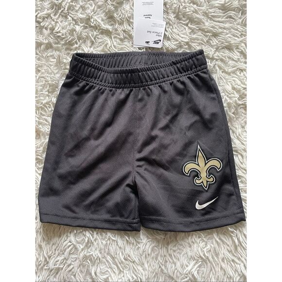 New Orleans Saints Nike Black NFL T-Shirt + Shorts Toddler 4T - Picture 3 of 7